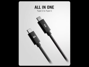 DailyObjects SURGE Kevlar-core USB-C 60W charging cable for phones and tablets.