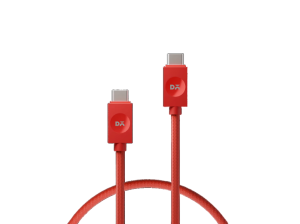 Red POP 100W Kevlar core USB-C charging cable for AI devices