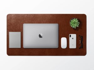 Desk mat creating a comfortable and aesthetically pleasing workspace