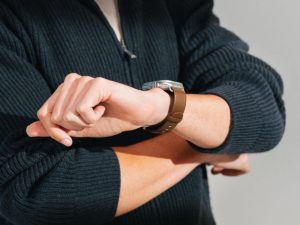 Sport smartwatch strap styled with activewear for everyday comfort