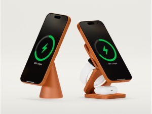 Cosmic orange wireless charger as a Valentine’s Day tech gift