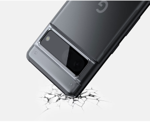 Shockproof protective phone case with reinforced edges protecting smartphone from drops and impact