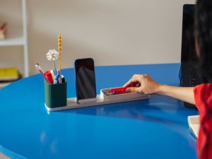 DailyObjects Bar Desk Organiser with sliding modules for flexible and clutter-free desk organisation.